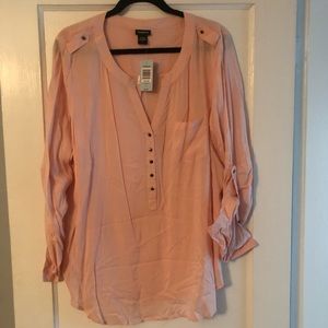 Pink challis blouse | Torrid Size 2